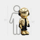 Celestial Gold Astronaut Beats Sculpture - 150cm