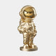 The 37cm Celestial Gold Astronaut Star Figure by Giant Sculptures features a small, shiny figurine with a star in one hand. Its reflective helmet and cosmic accents pop as it stands on a circular base, ideal for imaginative décor.