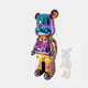 Colour Shift Bear Sculpture 135cm - Side View, showcasing the vibrant color shifts under different light conditions.