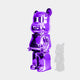 Phantom Purple Bear Sculpture 135cm - Side View, showcasing the luxurious handcrafted purple finish.