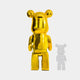 Gilded Gold Bear Sculpture 135cm - Rear View, featuring the flawless gold reflective finish from behind.