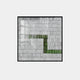 The Tracery I Green & White Textured Paper Wall Art by Giant Sculptures features a framed grid of white sheets with a green geometric pattern in a zigzag layout, creating an elegant minimalist aesthetic.