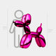 130cm Flamingo Pink Dog Sculpture with a high-gloss pink finish, perfect for adding a feminine touch to any space.