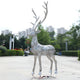 Luminous Stag Silver Steel LED Sculpture - 212cm