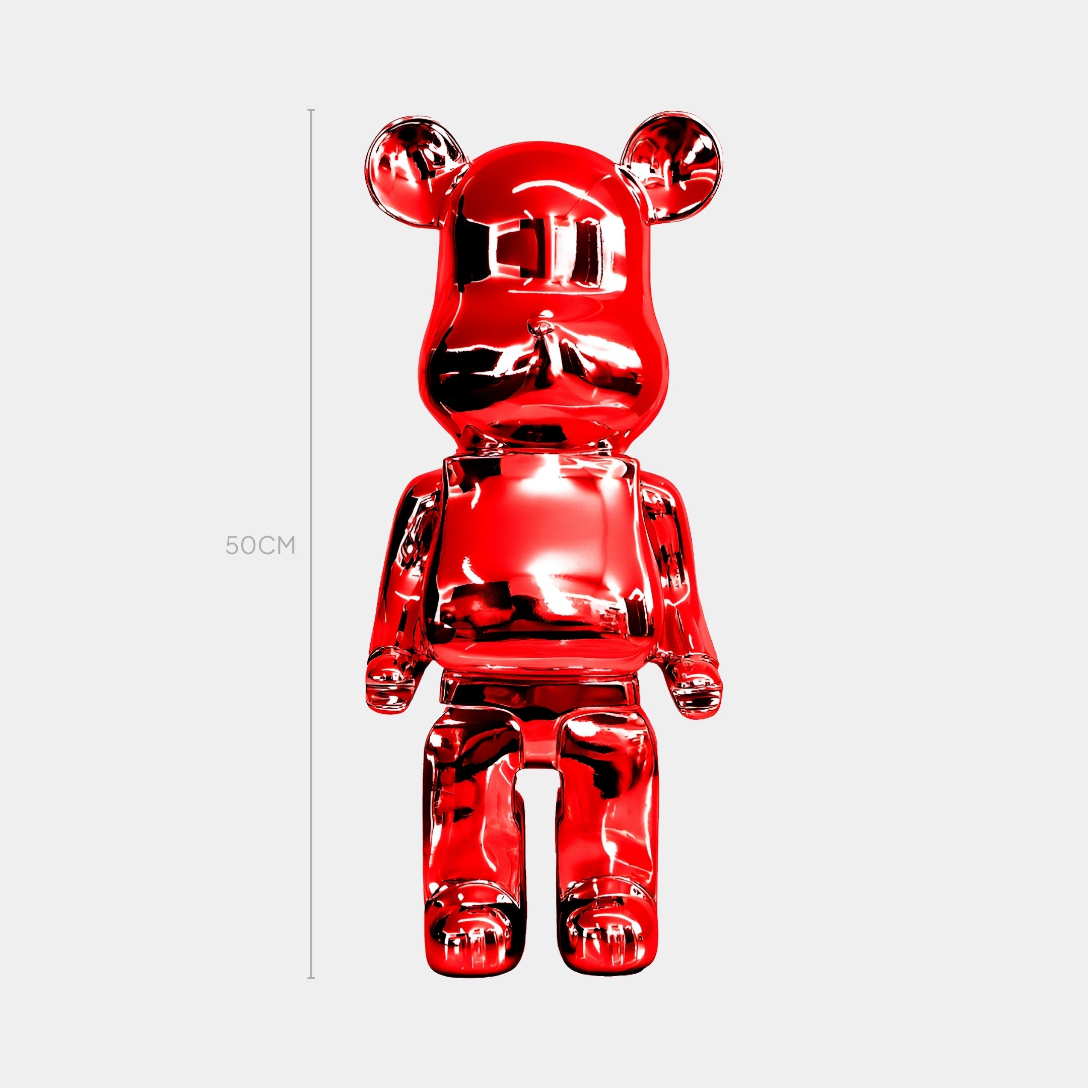 Ruby Red Bear Sculpture - 50cm