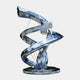 Twist Silver Abstract Outdoor Steel Sculpture - 168cm