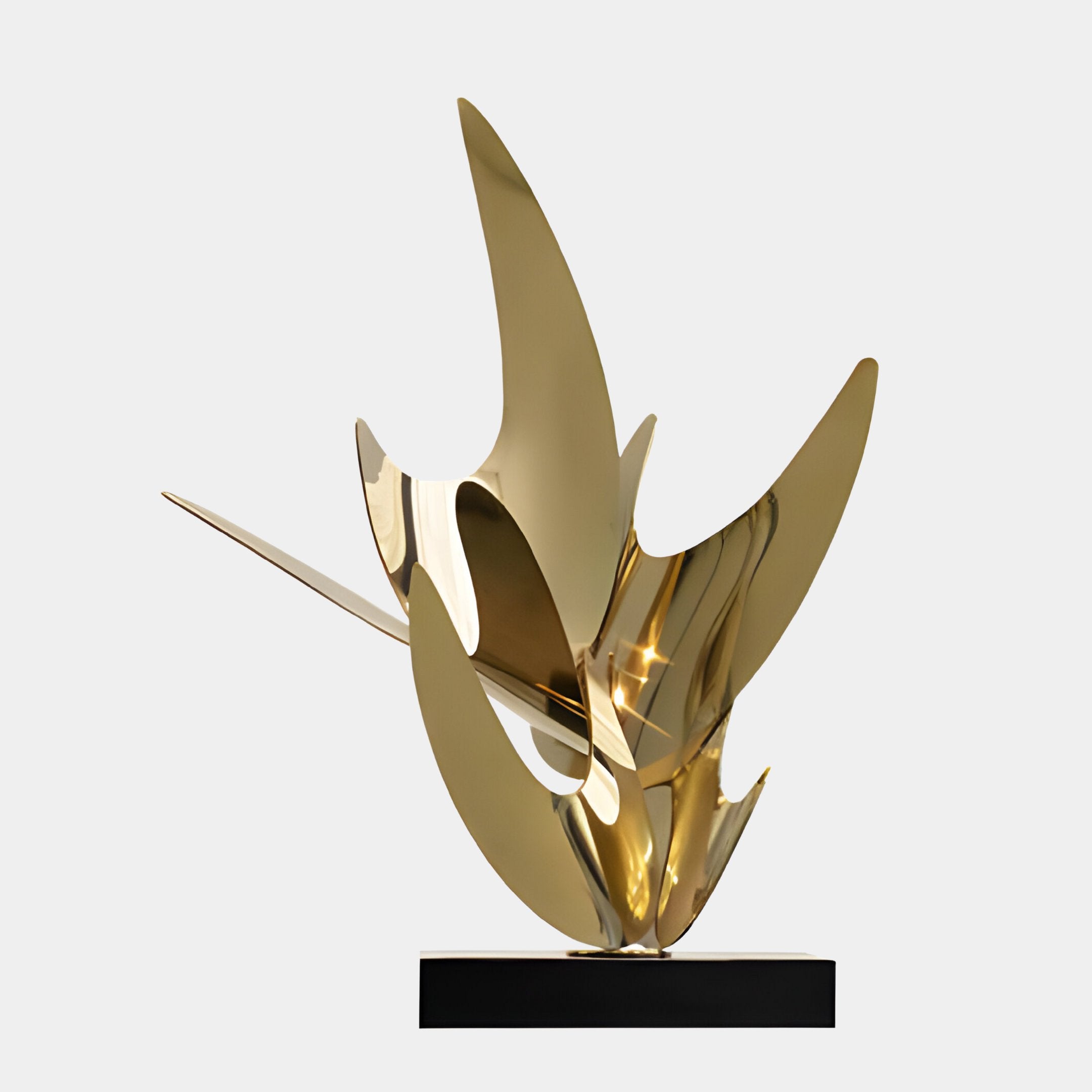 Zephyr Gold Abstract Steel Sculpture - 71cm