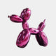 The Phantom Purple Balloon Dog Sculpture by Giant Sculptures is a contemporary art piece standing 80cm tall. Its smooth, inflated balloon-like metallic surfaces depict a playful dog shape on a plain white background.