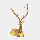 Luminous Stag II Gold Steel LED Sculpture - 125cm