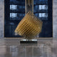 Matrix Gold Geometric Steel Sculpture - 100/150cm