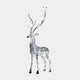 Luminous Stag Silver Steel LED Sculpture - 212cm