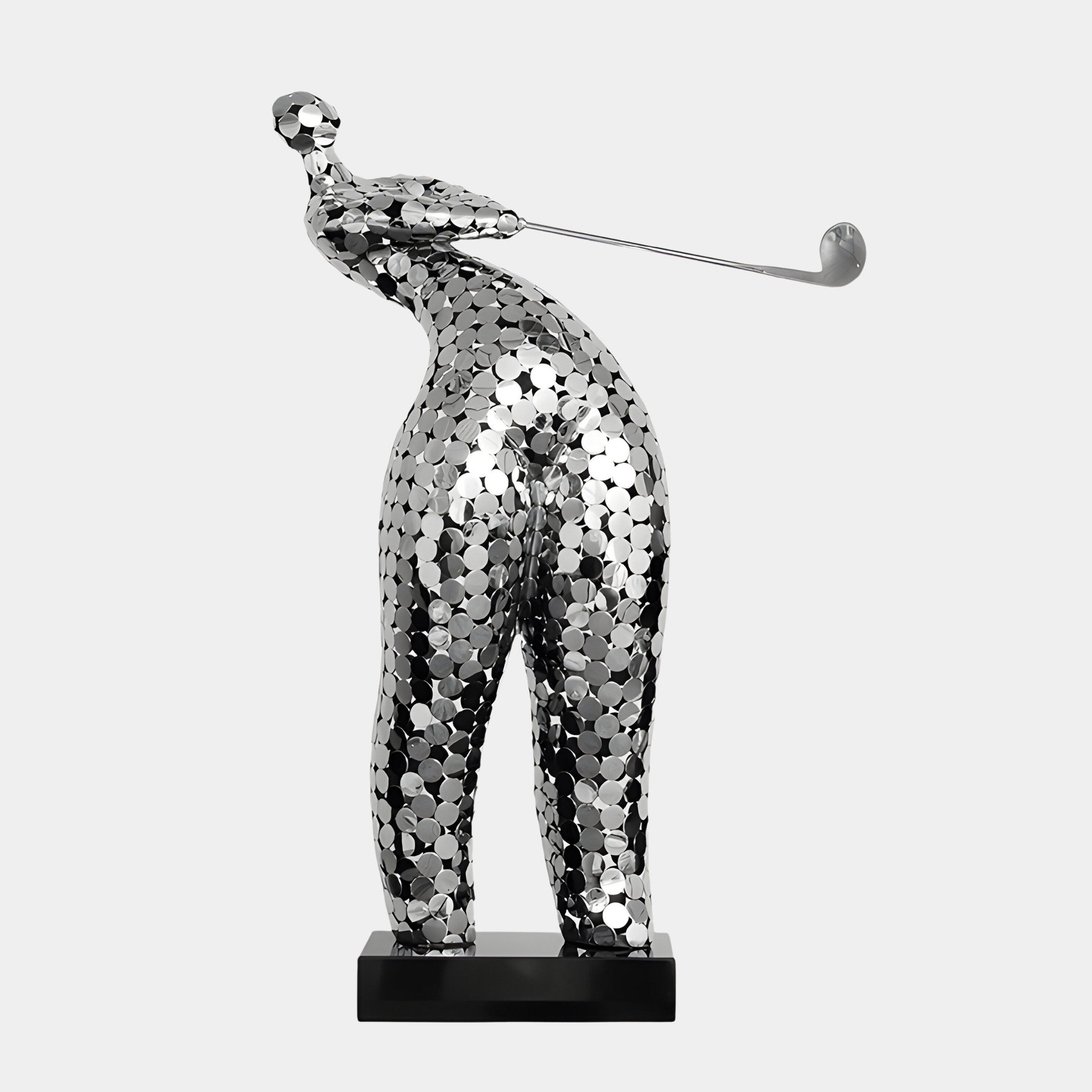 Solace Golf Silver Abstract Steel Sculpture - 86cm