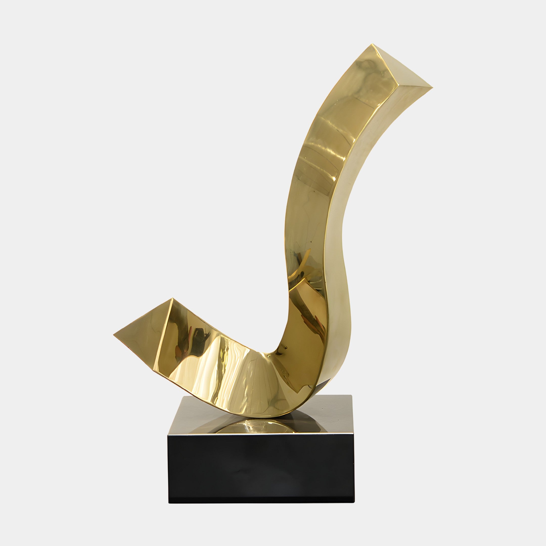 Sway Gold Abstract Steel Sculpture - 65cm