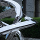 Twist Silver Abstract Outdoor Steel Sculpture - 168cm