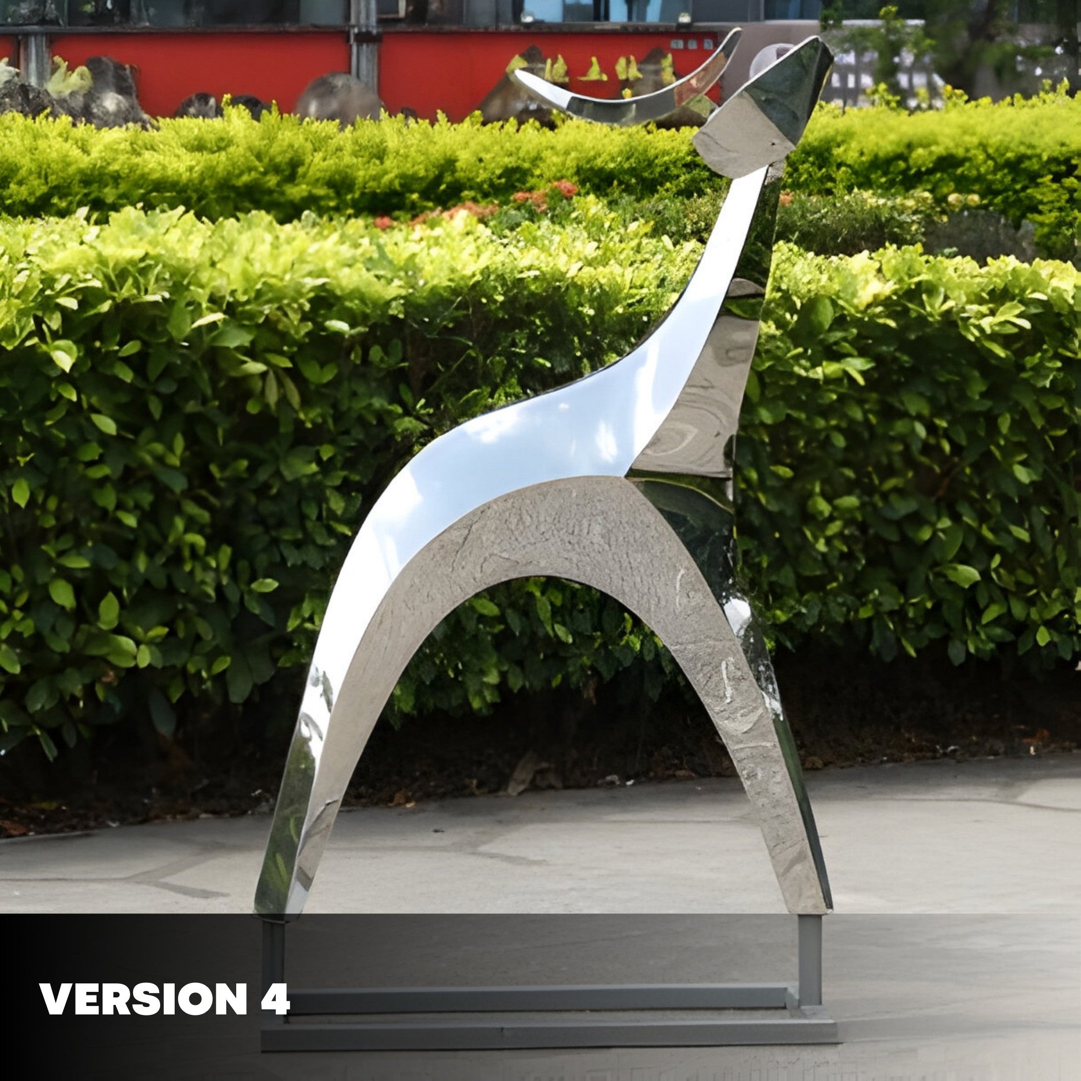 Deer Organic Steel Outdoor Sculpture - 91/158cm