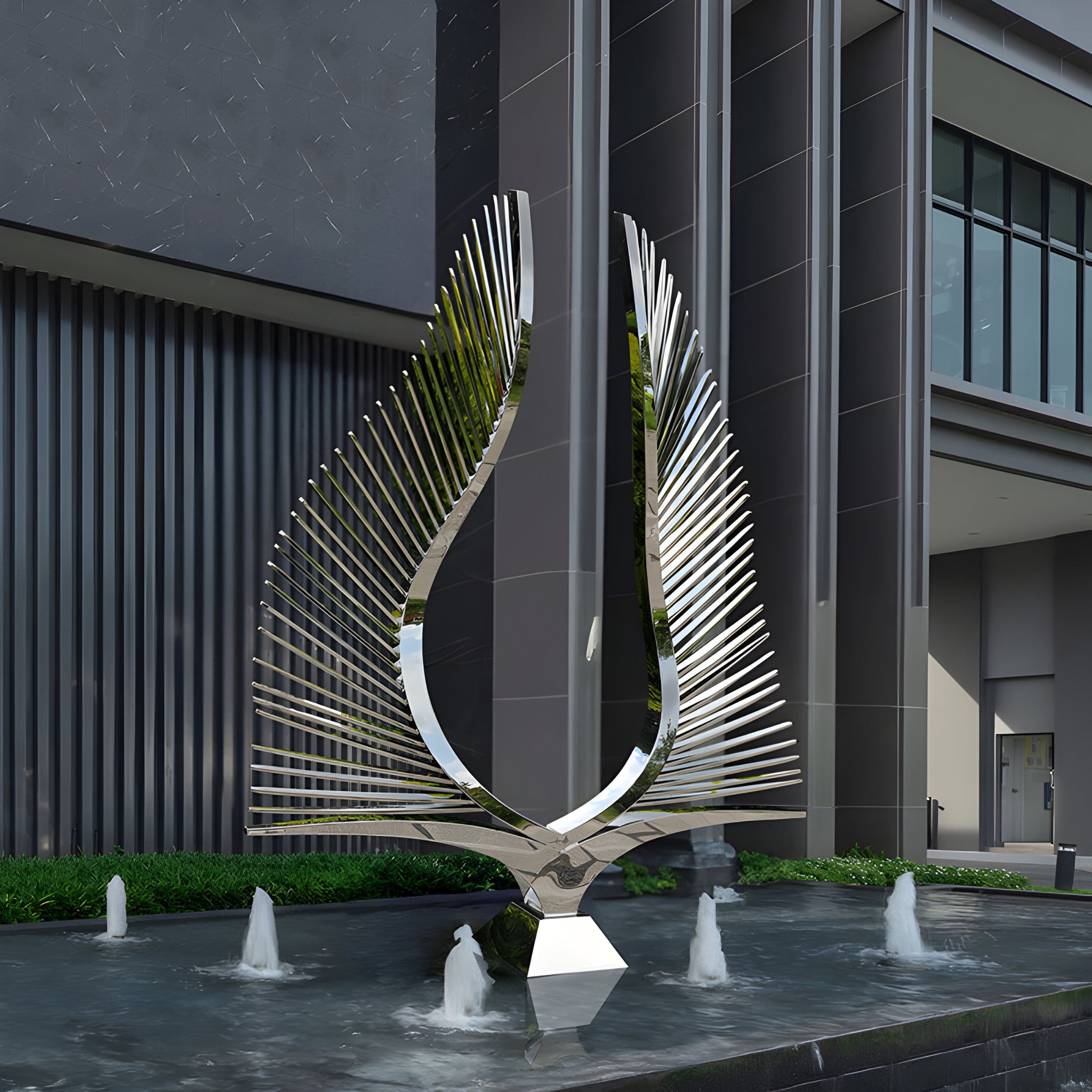 Celestial Rays Steel Outdoor Sculpture - 200cm