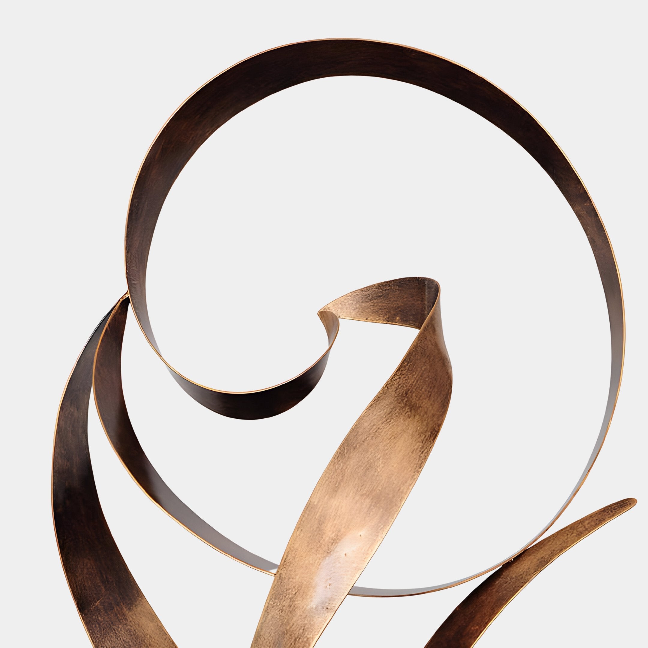 Ribbon Bronze Abstract Steel Sculpture - 113cm