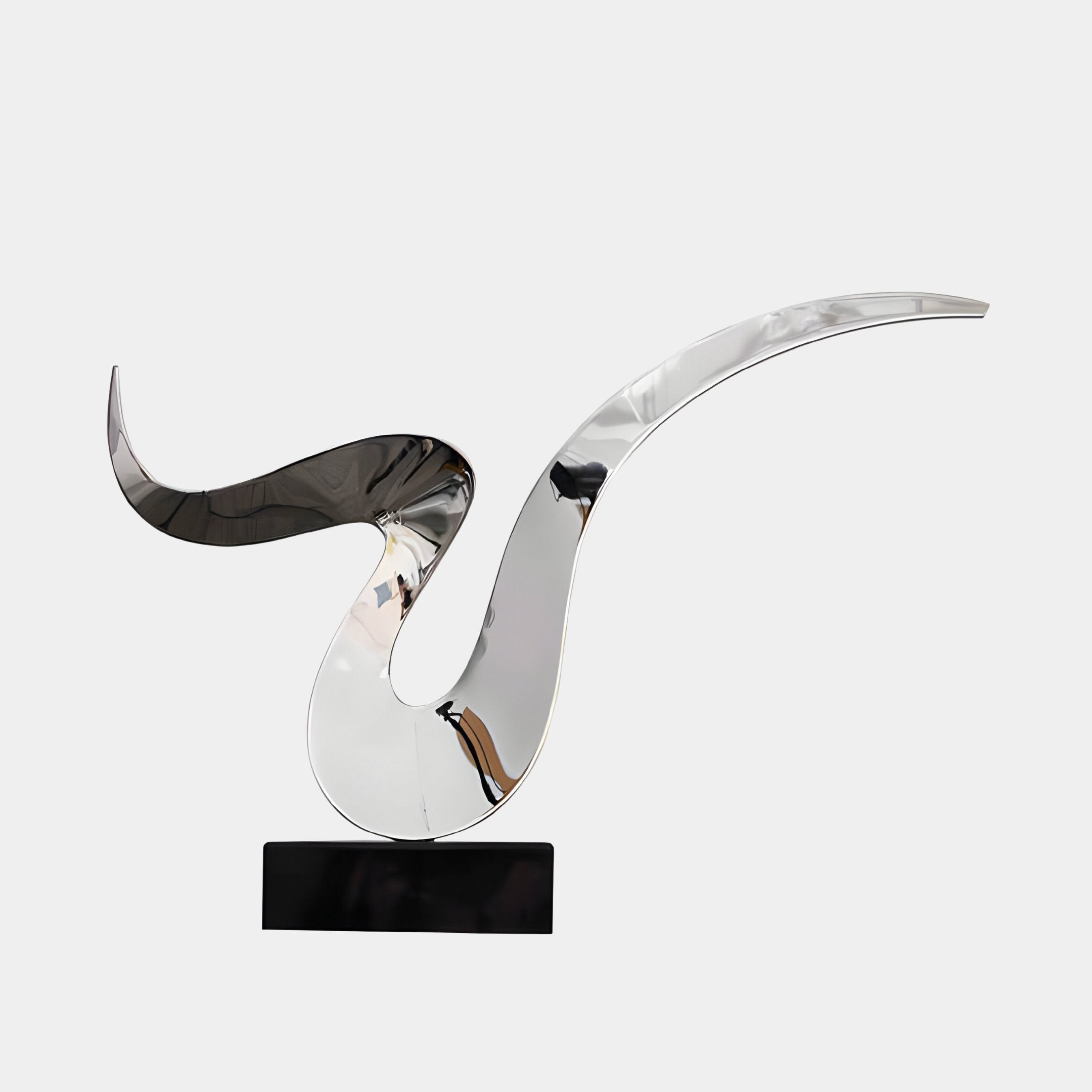 Whisper Silver Abstract Steel Sculpture