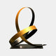 Ribbon Gold II Abstract Steel Sculpture - 56cm