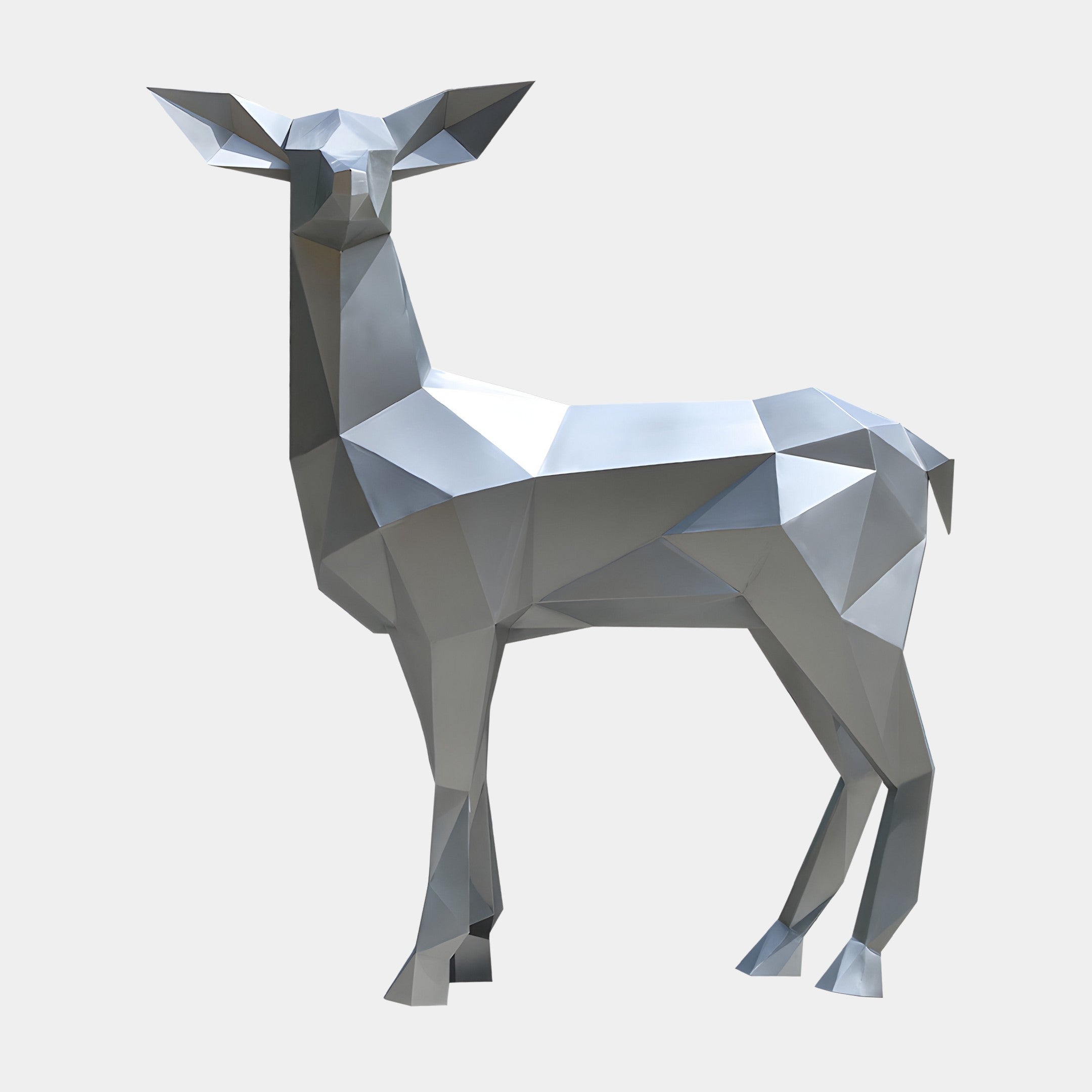 Deer II Geometric Steel Outdoor Sculpture - 160cm