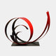 Ribbon Red VI Abstract Steel Sculpture - 67cm