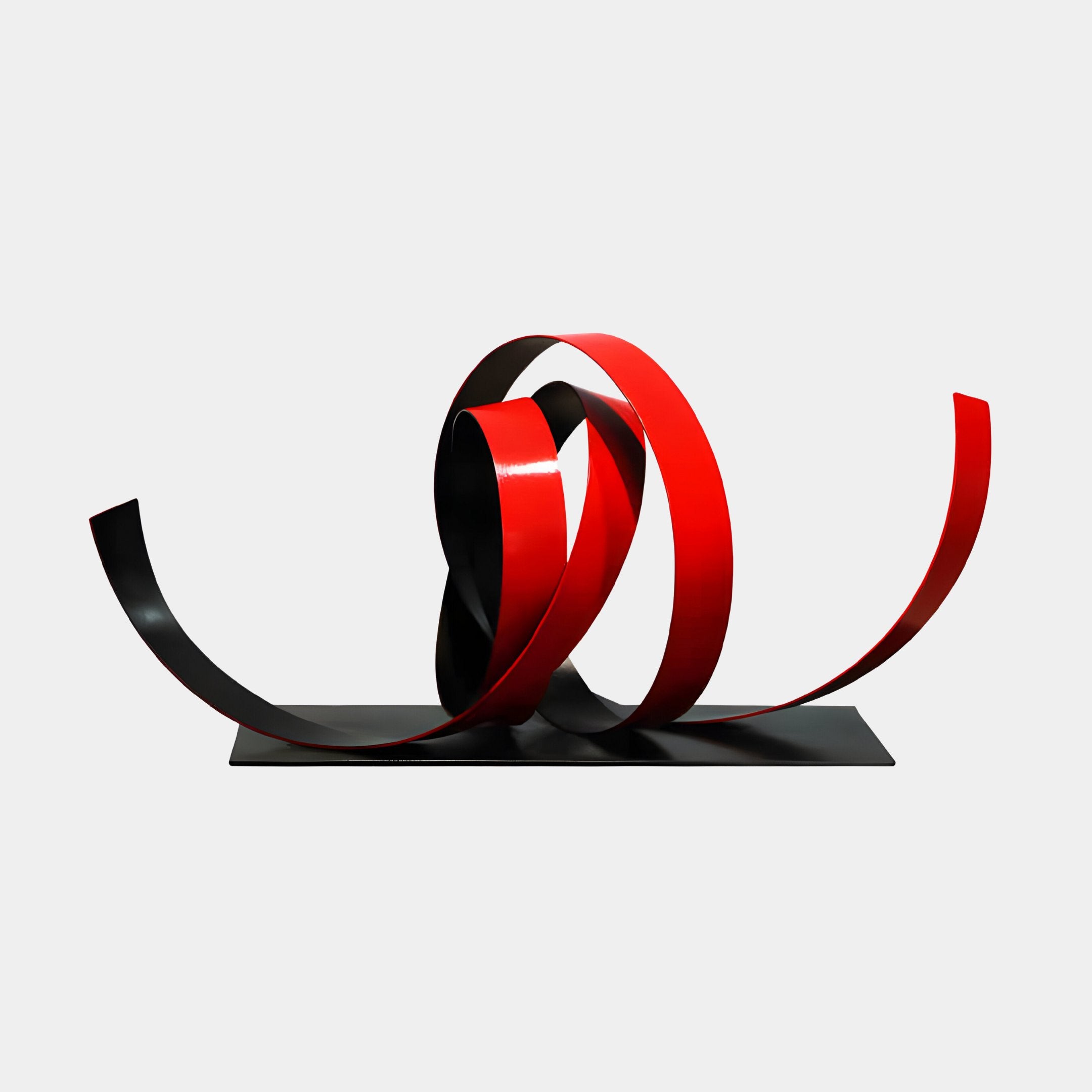 Ribbon Red IV Abstract Steel Sculpture - 79cm