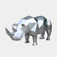 Rhino Geometric Steel Outdoor Sculpture - 210cm