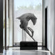 Rising Stallion Silver Steel Horse Sculpture - 160cm