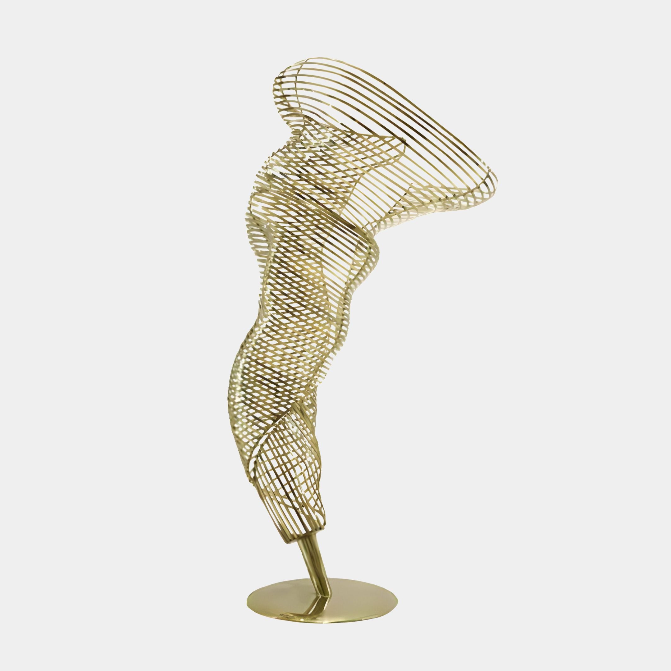 Tornado Gold Organic Steel Sculpture - 152cm