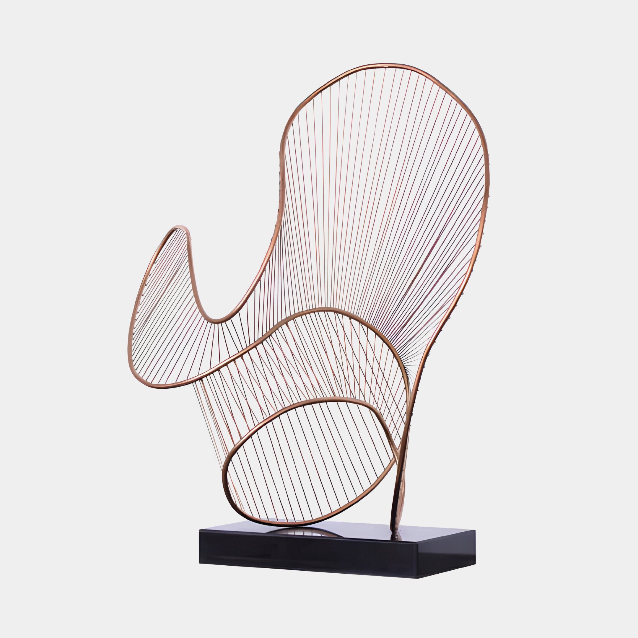 Cheri Copper Abstract Steel Sculpture - 72cm