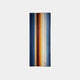 The Illumina Multicoloured Vertical Wooden Hand-Painted 3D Wall Art by Giant Sculptures showcases vibrant stripes in blue, orange, and white shades. These colors transition smoothly, creating a gradient effect from dark to light on a plain white background.